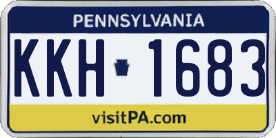 PA license plate KKH1683