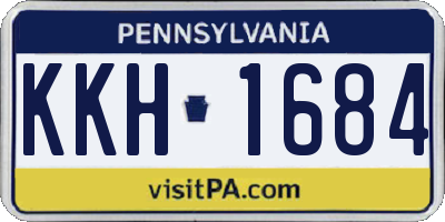 PA license plate KKH1684