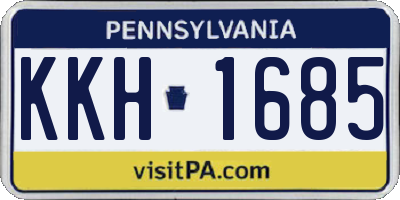 PA license plate KKH1685