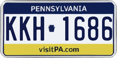 PA license plate KKH1686