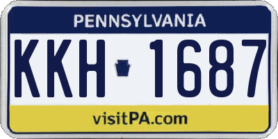 PA license plate KKH1687