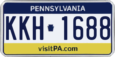 PA license plate KKH1688