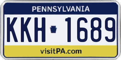 PA license plate KKH1689