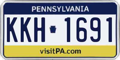 PA license plate KKH1691