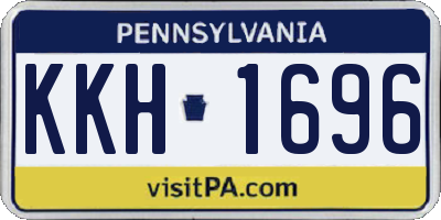 PA license plate KKH1696