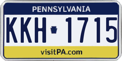 PA license plate KKH1715