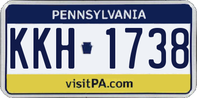 PA license plate KKH1738