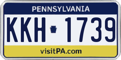 PA license plate KKH1739