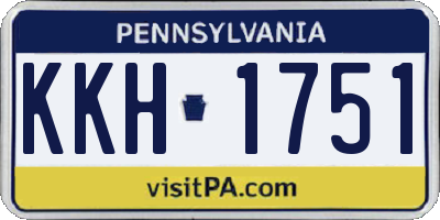 PA license plate KKH1751