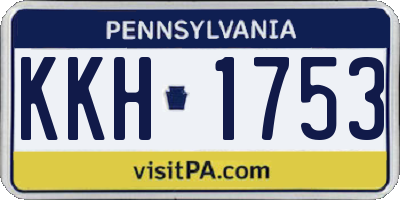 PA license plate KKH1753