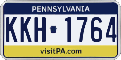 PA license plate KKH1764