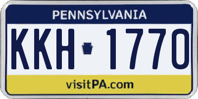 PA license plate KKH1770