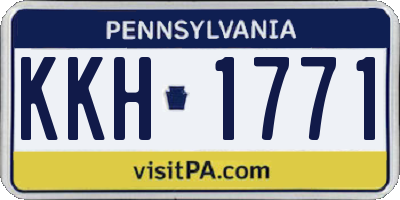 PA license plate KKH1771