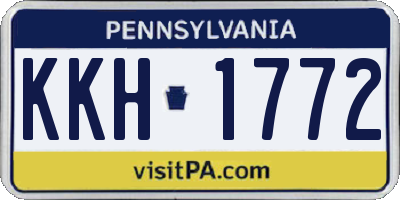 PA license plate KKH1772