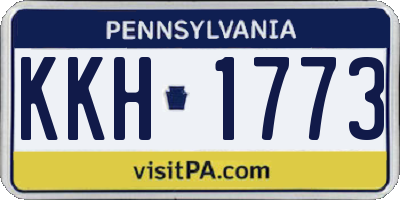PA license plate KKH1773
