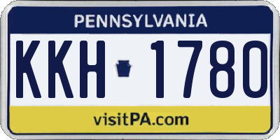 PA license plate KKH1780