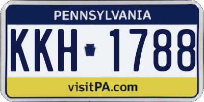 PA license plate KKH1788