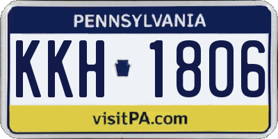 PA license plate KKH1806