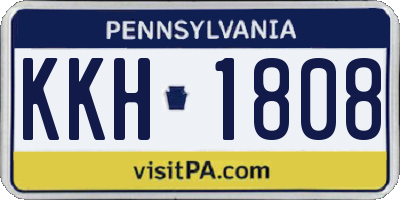 PA license plate KKH1808