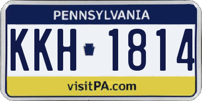 PA license plate KKH1814