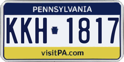 PA license plate KKH1817