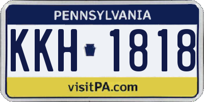 PA license plate KKH1818