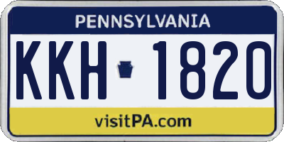 PA license plate KKH1820