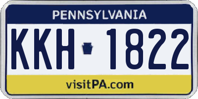 PA license plate KKH1822