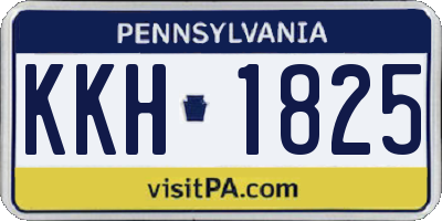 PA license plate KKH1825