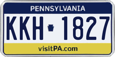 PA license plate KKH1827