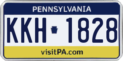 PA license plate KKH1828