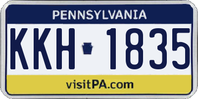 PA license plate KKH1835