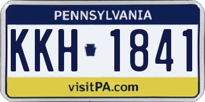 PA license plate KKH1841