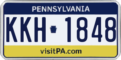 PA license plate KKH1848