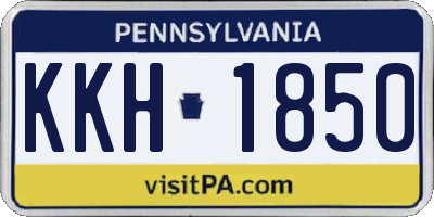 PA license plate KKH1850
