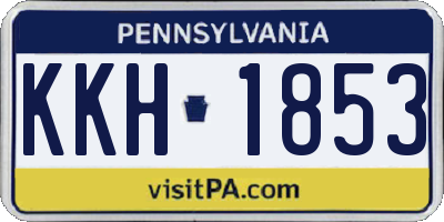 PA license plate KKH1853