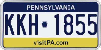 PA license plate KKH1855