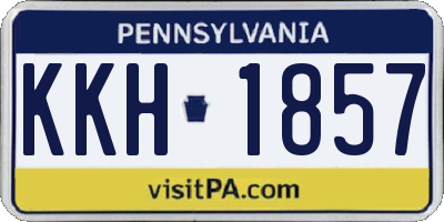 PA license plate KKH1857