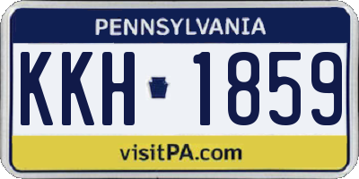 PA license plate KKH1859
