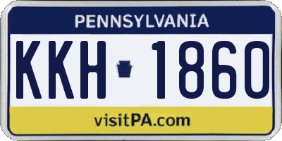 PA license plate KKH1860