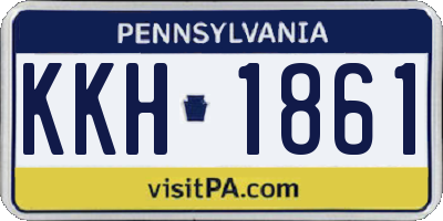 PA license plate KKH1861