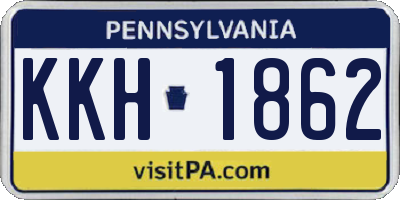 PA license plate KKH1862