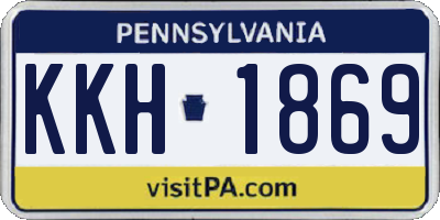 PA license plate KKH1869