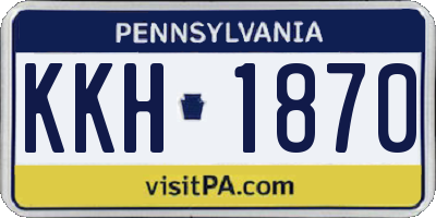 PA license plate KKH1870