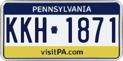 PA license plate KKH1871