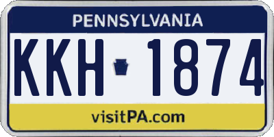 PA license plate KKH1874