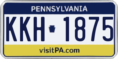 PA license plate KKH1875