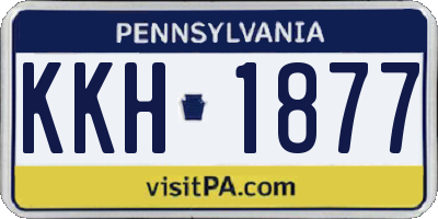 PA license plate KKH1877