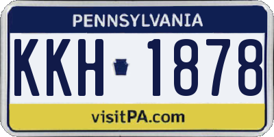 PA license plate KKH1878