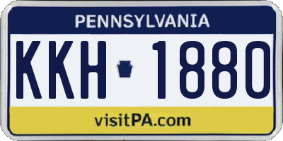 PA license plate KKH1880